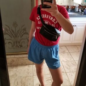 NORDSTROM AMICI BLACK LEATHER WAIST BELT BAG